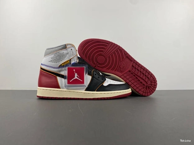 Cheap TBK Jordan Toe Original 1 Angeles Retro High BV1300- Union 3587 Los Black 1015